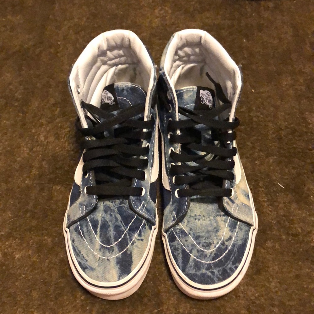 Denim wash sk8 hi vans size 7 blue